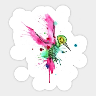 Hummingbird Skeleton Sticker